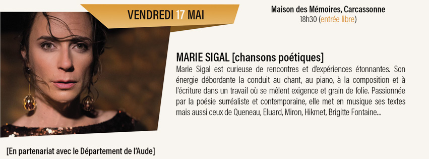 concert Marie Sigal Maison des Mémoires à Carcassonne