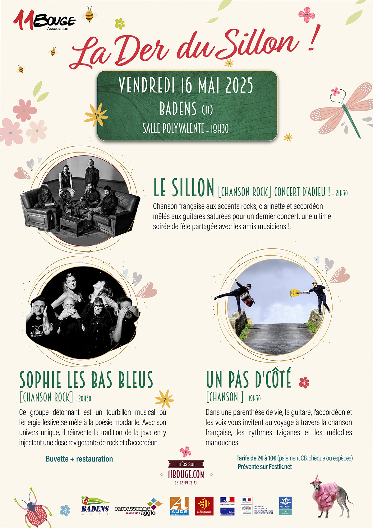 prochain concert Badens, salle polyvalente