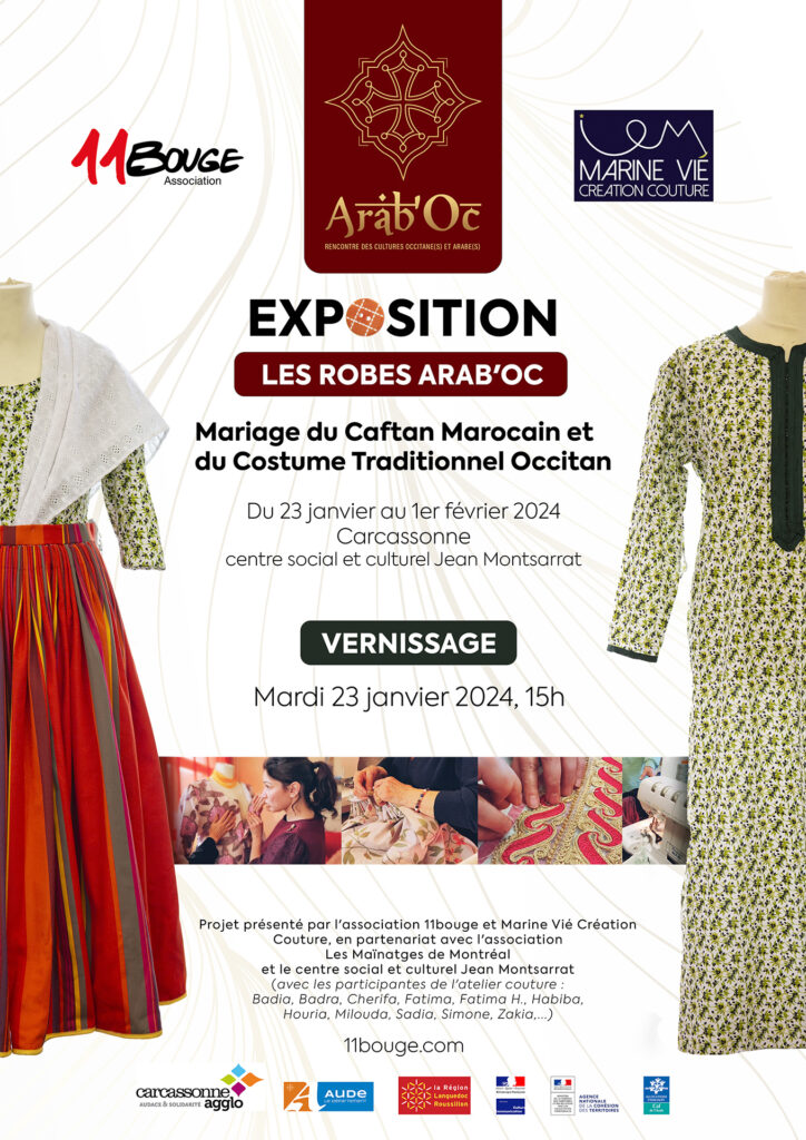 Projet Arab'Oc : Expositon des robes Arab'Oc à Carcassonne