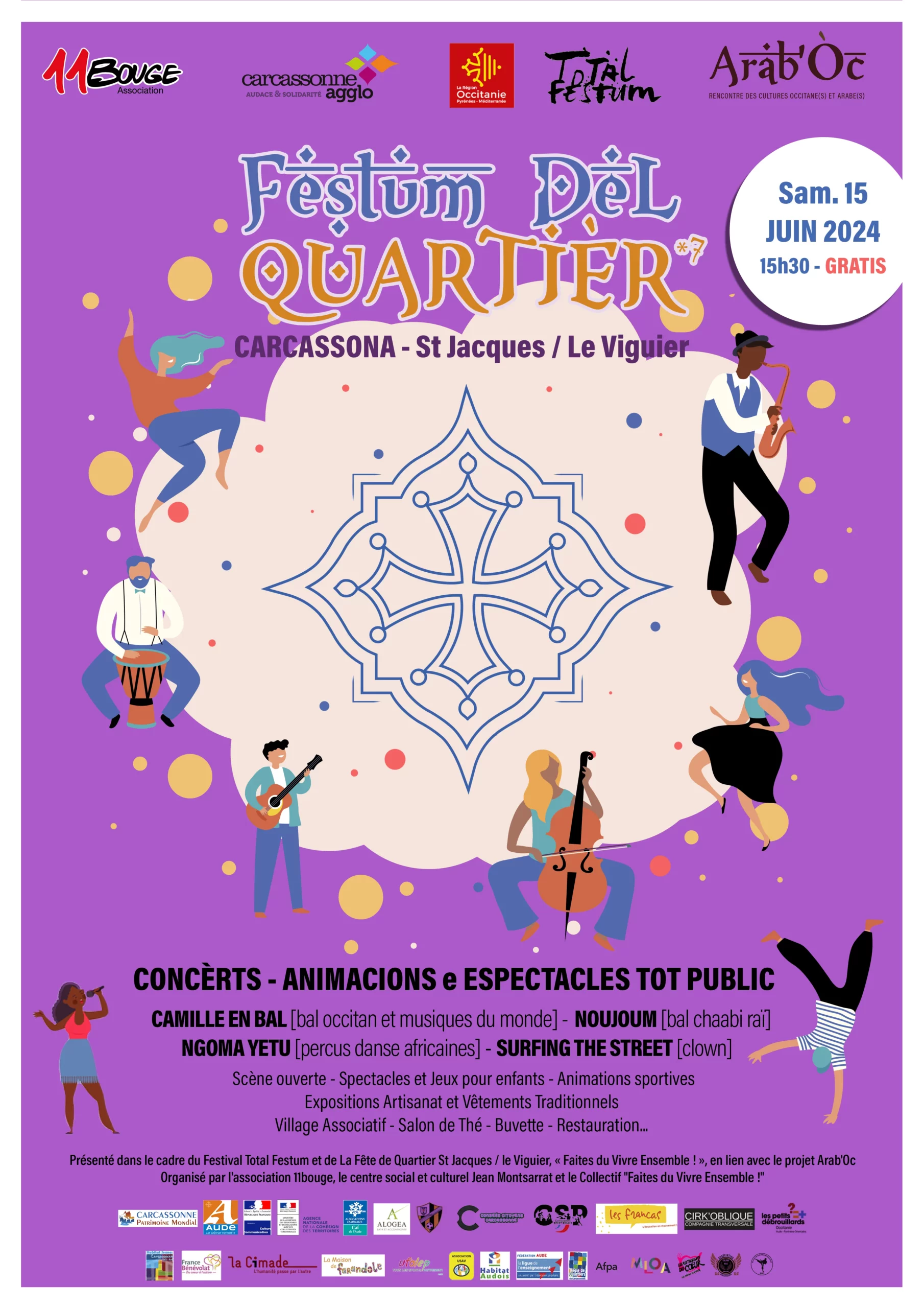 FESTUM DEL QUARTIER 2024 quartier du Viguier Carcassonne