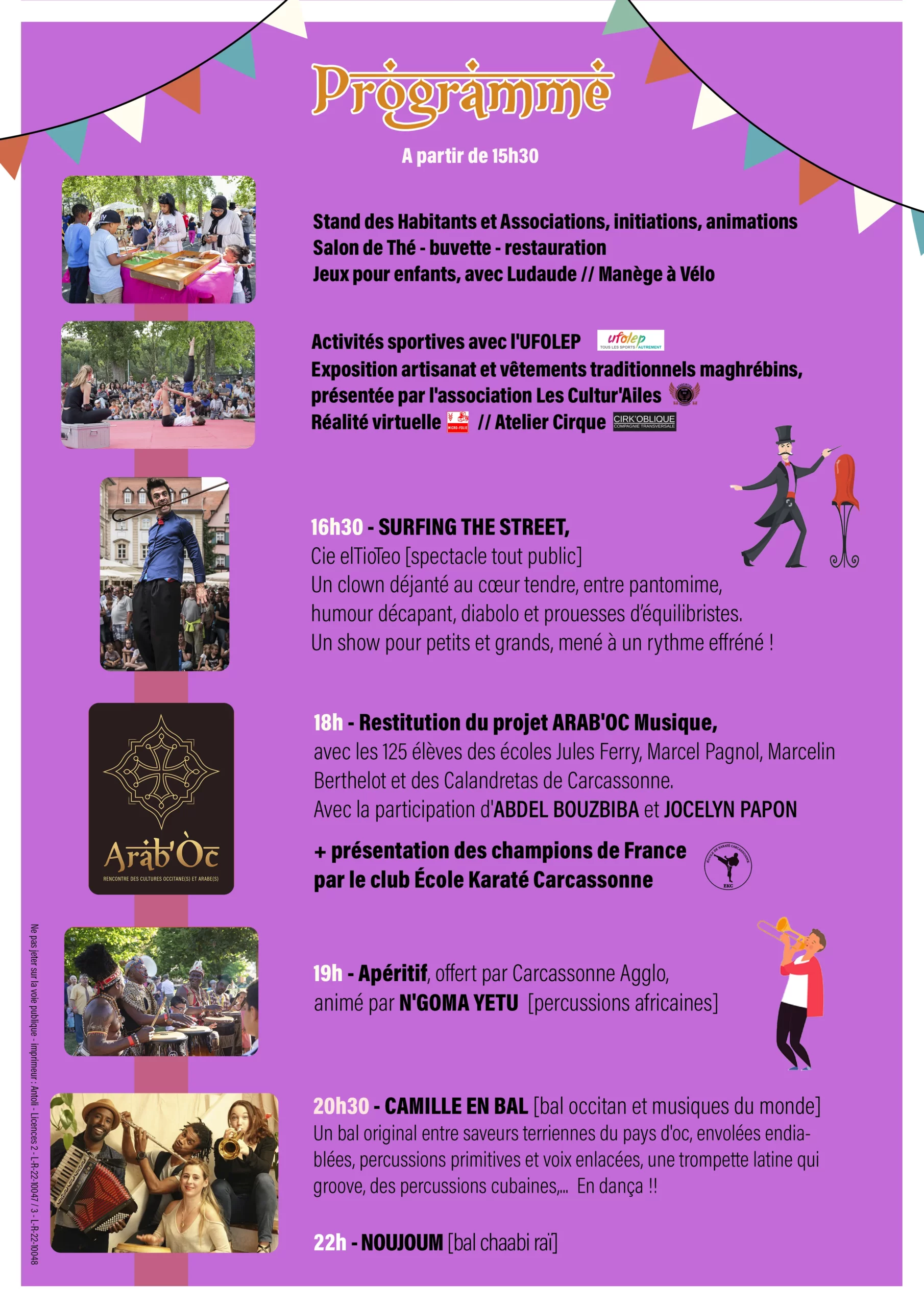 FESTUM DEL QUARTIER 2024 programme Viguier Carcassonne