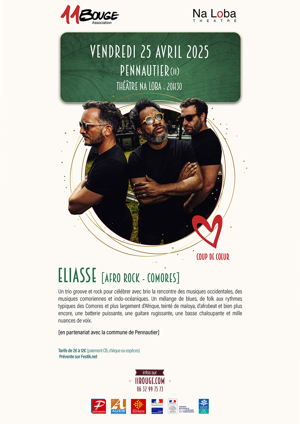 prochain concert Carcassonne,
      Théâtre Na Loba de Pennautier