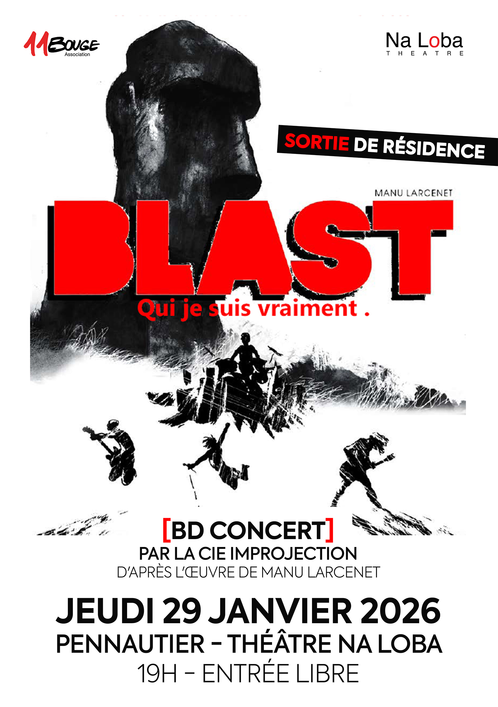 Affiche prochain BD concert : BLAST - Théâtre Na Loba, Pennautier