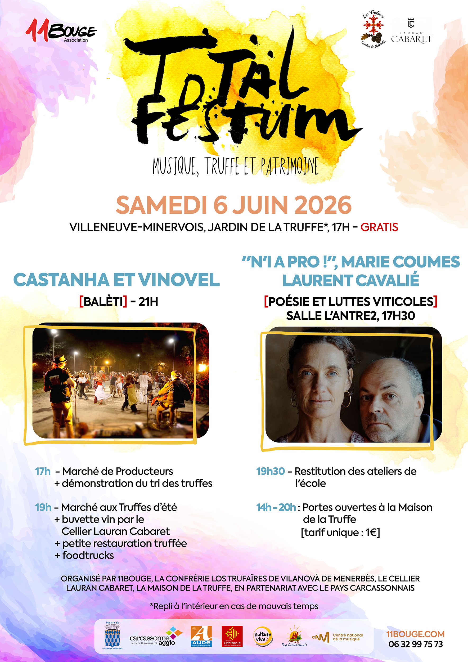 lien Festik.net : Total Festum 2026 samedi 6 juin à Villeneuve-Minervois